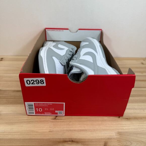 Nike Dunk Low Retro sneakers Mens 10 Light Smoke Grey White HF5441-105 NEW NIB - Picture 10 of 11